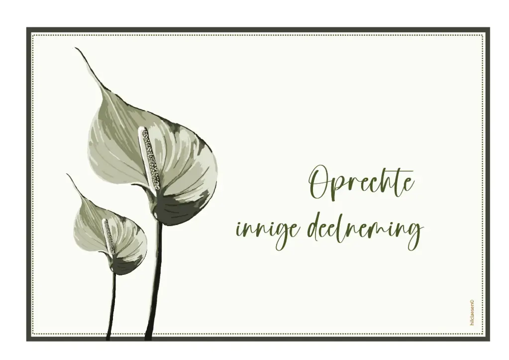 Oprechte innige deelneming