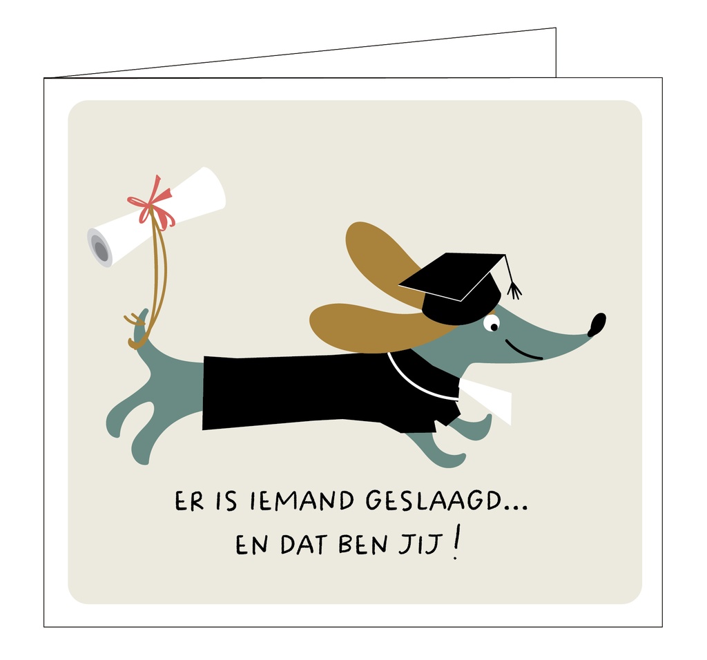 Er is iemand geslaagd...en dat ben jij !