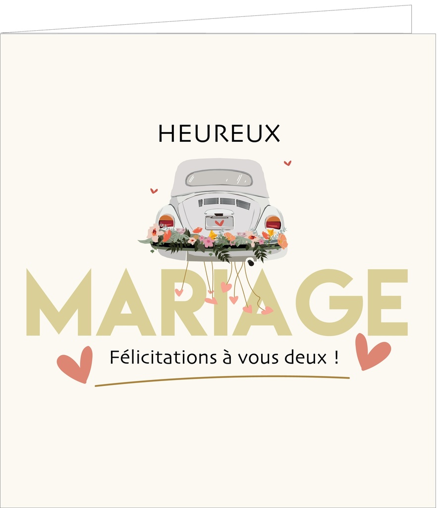 Heureux Mariage Félicitations à vous deux