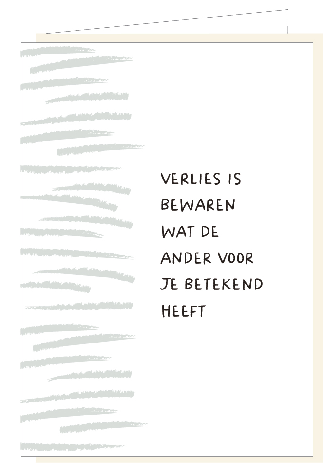 Verlies is bewaren wat de ander voor je betekend heeft