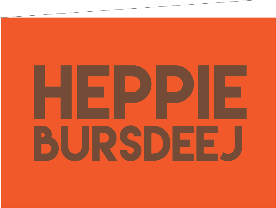 Heppie Bursdeej(KOPERFOLIE)(DORURE CUIVRE)
