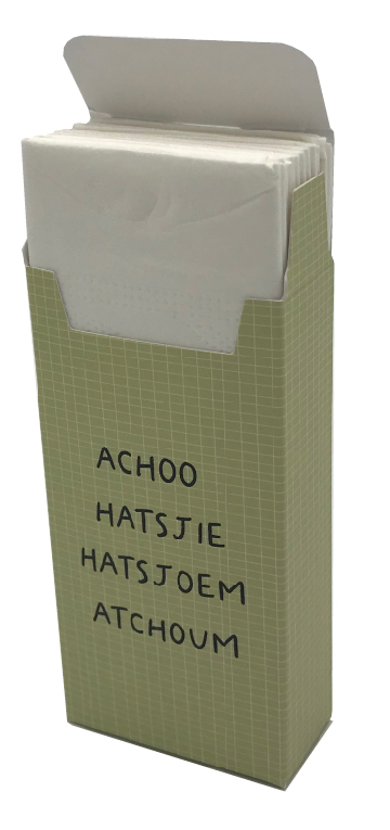 Zakdoekdoosje achoo/hatsjie hatsjoem/atchoum 