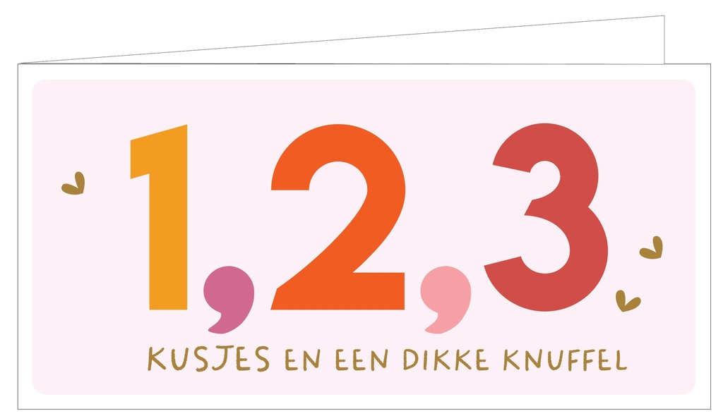 Een twee drie kusjes en een dikke knuffel