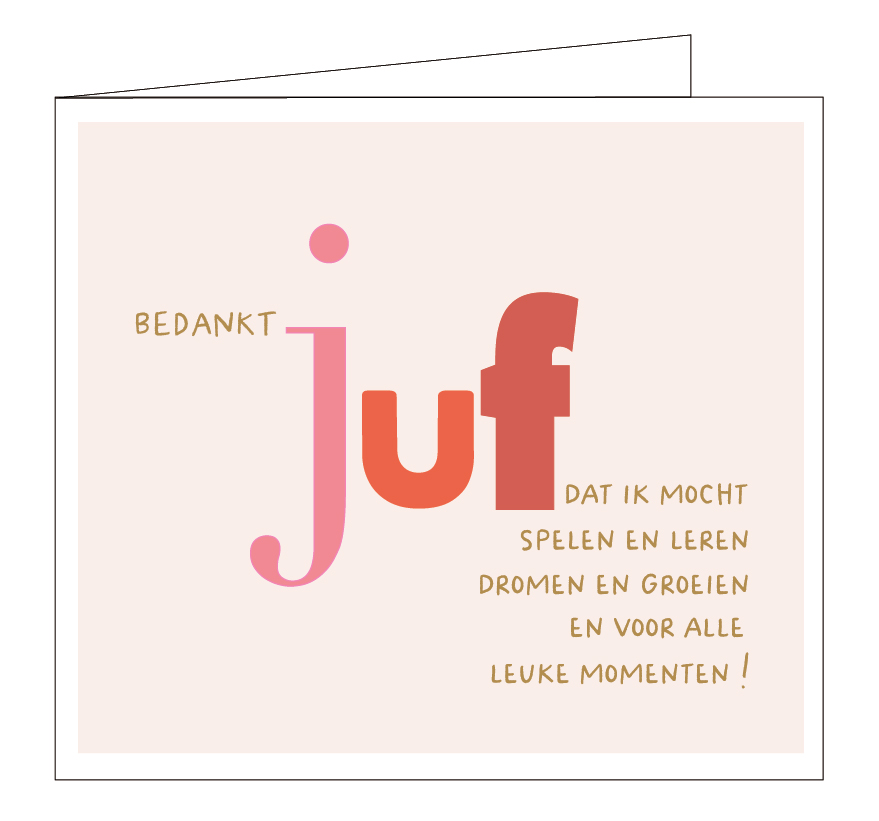 Bedankt Juf...