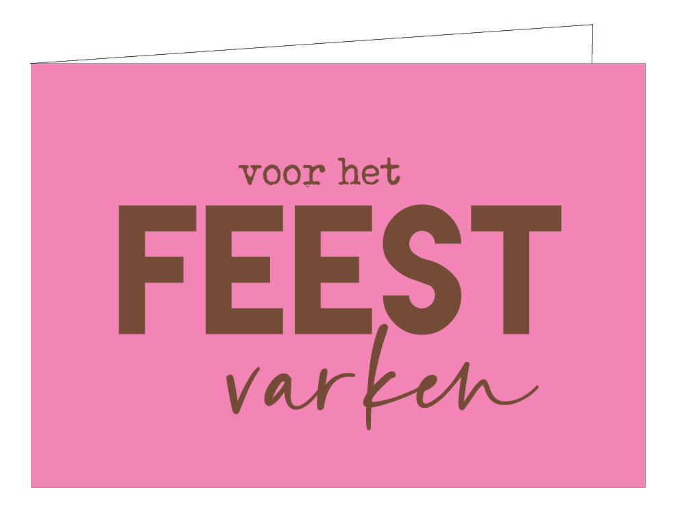 Voor het feestvarken(koperfolie)