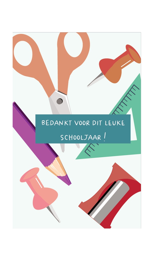 Bedankt voor dit leuke schooljaar