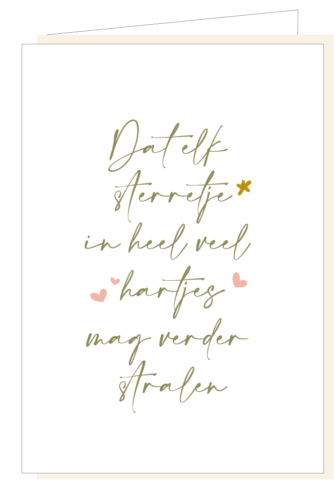 Dat elk sterretje in heel veel hartjes mag verder stralen