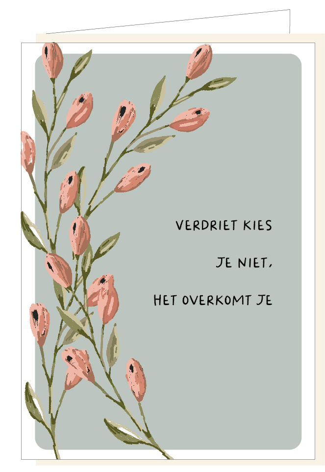Verdriet kies je niet, het overkomt je