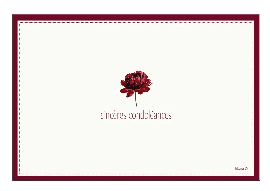 Sincères Condoléances 