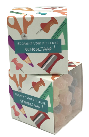 doosje gevuld met 120 gr Bedankt voor dit leuke schooljaar