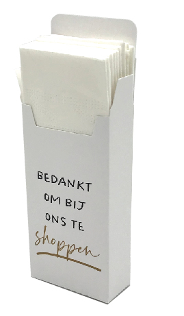 Zakdoekdoosje Bedankt om bij ons te shoppen