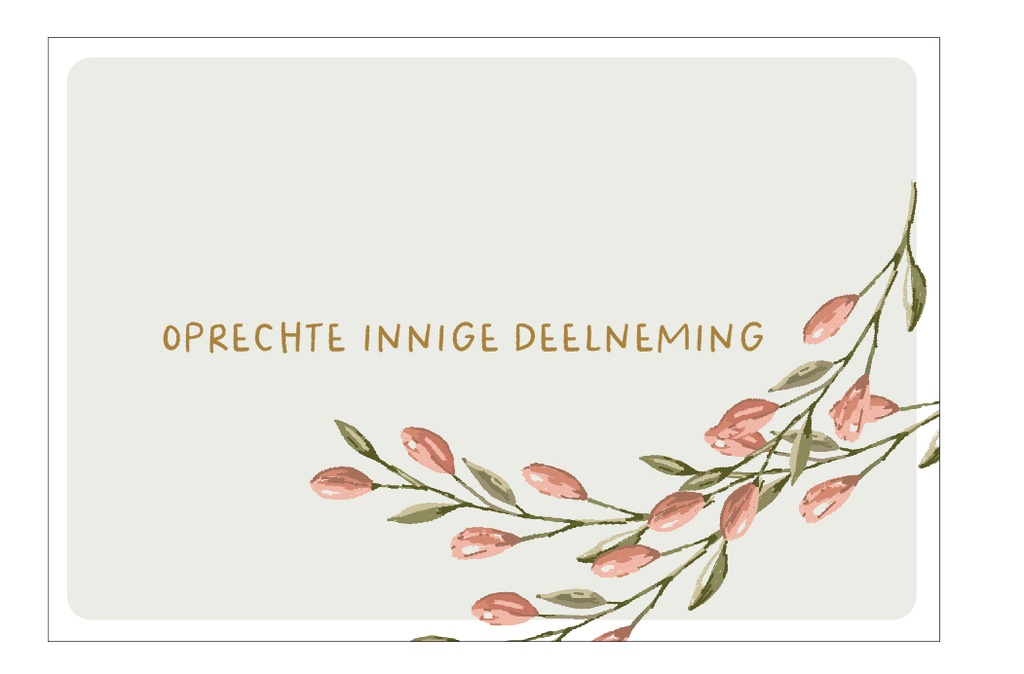 Oprechte innige deelneming