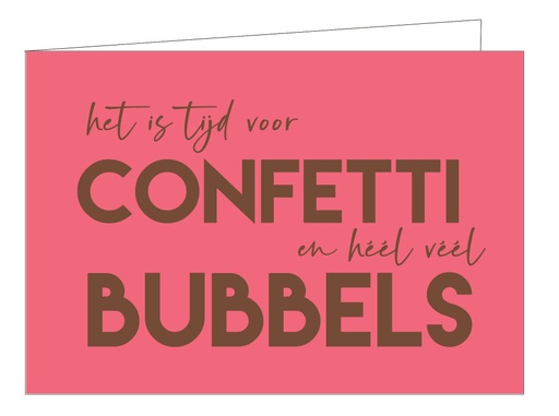 [WM181] Het is tijd voor confetti en heel veel bubbels(KOPERFOLIE)