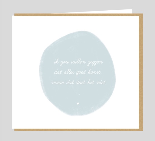 [ZZW007] Ik zou willen zeggen dat alles goed komt....