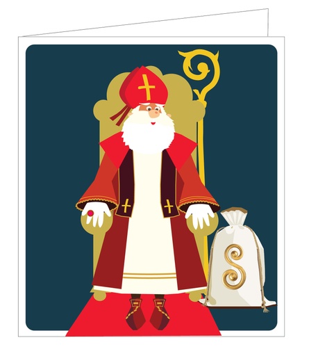 [MOS092] moneykaart Sint/Saint Nicolas blanco