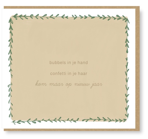 [KMX048] Bubbels in je hand, confetti in je haar, kom maar op  nieuw jaar !