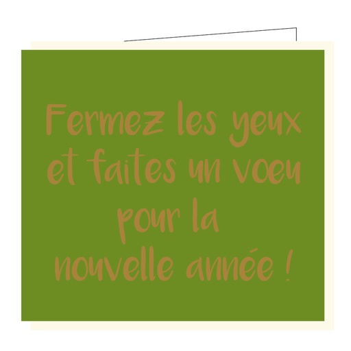 [BFX018] Fermez les yeux et faites un voeu por la nouvelle année !