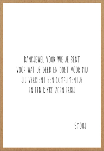 [SMJ013] Jij verdient een complimentje