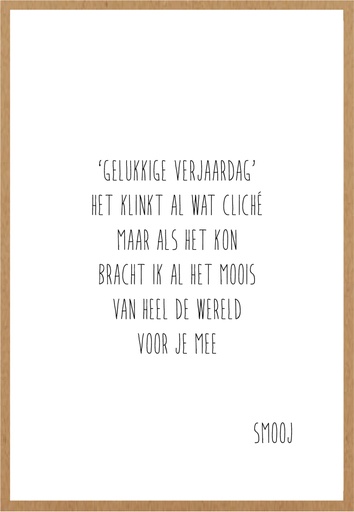 [SMJ051] Gelukkige verjaardag, het klinkt al wat cliché