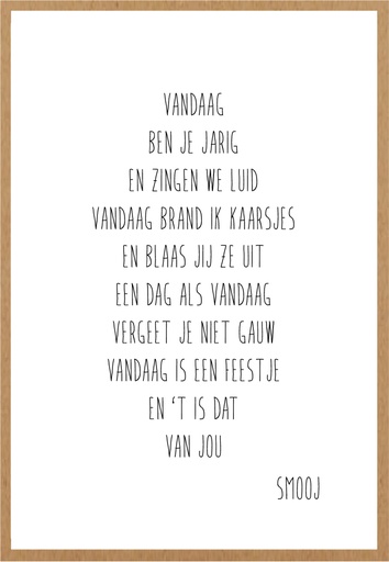 [SMJ052] Vandaag ben je jarig en zingen we luid