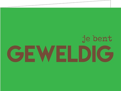 [WM191] Je bent geweldig (KOPERFOLIE)