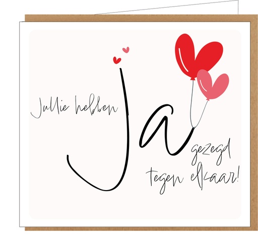 [B035] Jullie hebben JA gezegd tegen elkaar