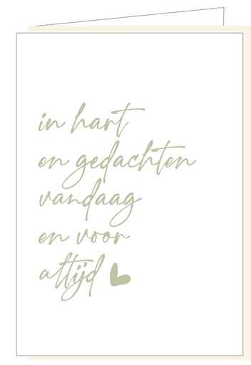 [MM1062] In hart en gedachten vandaag en voor altijd