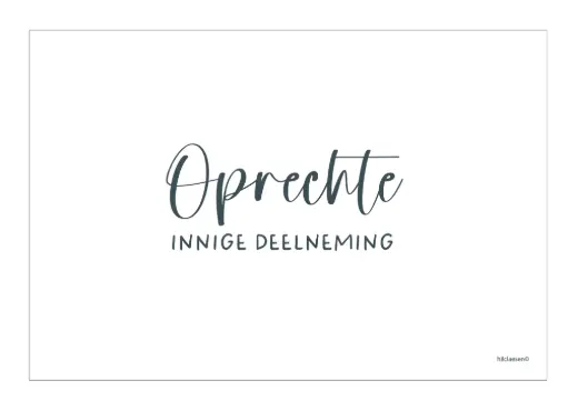 [PR003] Oprechte Innige deelneming