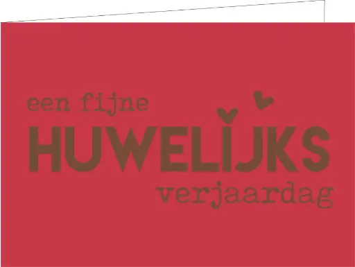 [WM198] Een fijne huwelijksverjaardag (KOPERFOLIE)