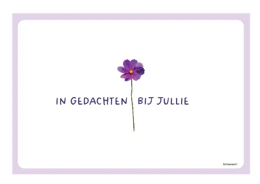 [PR041] In gedachten bij jullie