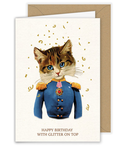 [A007] Happy Birthday with glitter on top