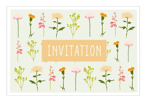 [PFR029] Invitation fleurs