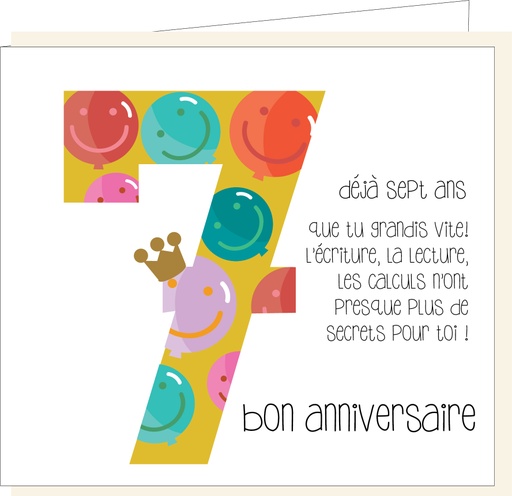 [AGF1217] 7 ans 