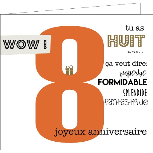 [AGF1218] 8 ans                 