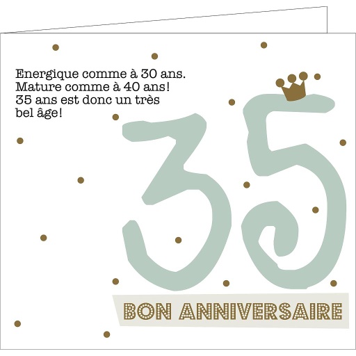 [AGF1228] 35 ans                           