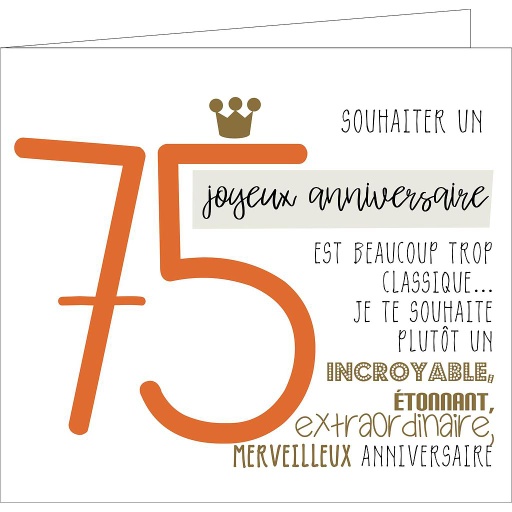 [AGF1232] 75 ans                               