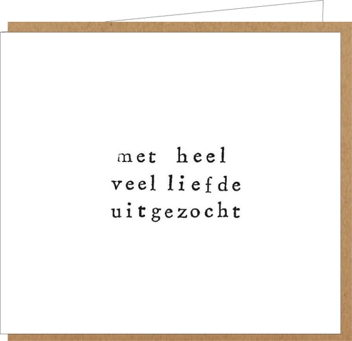 [LM029] met heel veel liefde uitgezocht