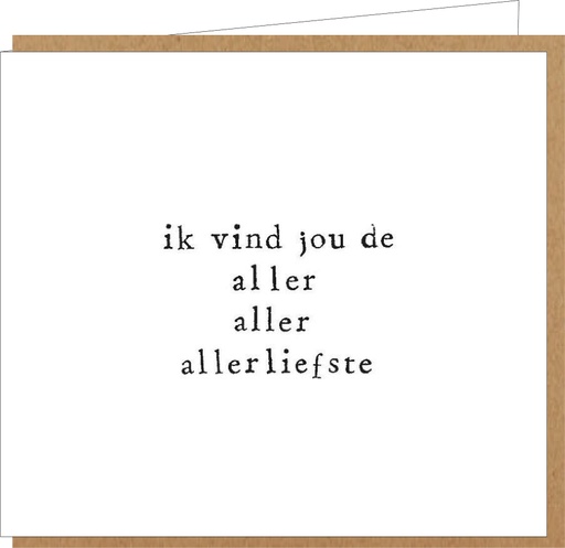 [LM045] ik vind jou de aller aller aller liefste