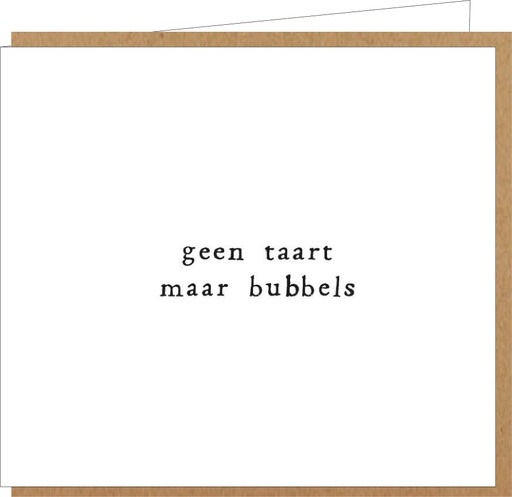 [LM062] geen taart maar bubbels