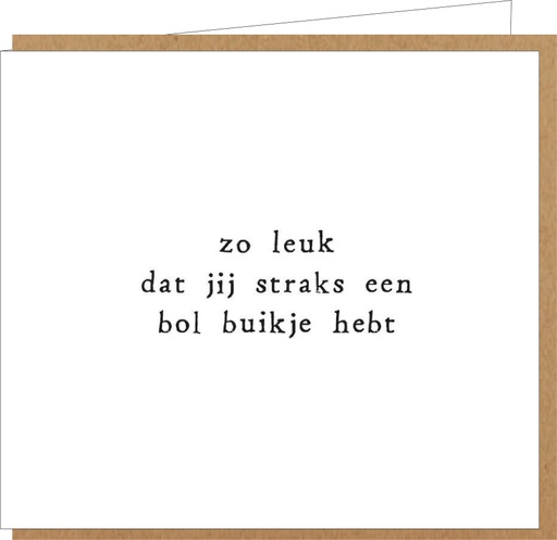 [LM065] zo leuk dat jij straks een bol buikje hebt