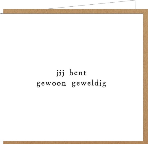 [LM066] jij bent gewoon geweldig