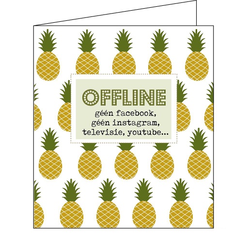 [KA092] offline géén facebook, geen instagram, televisie, youtube, ....