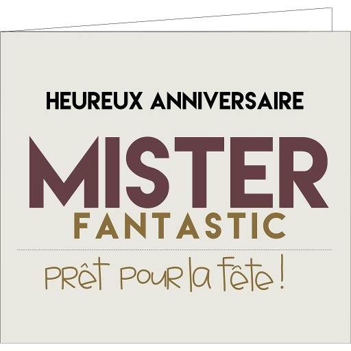 [SIMF1361]  heureux anniversaire mister fantastic prêt pour la fête !