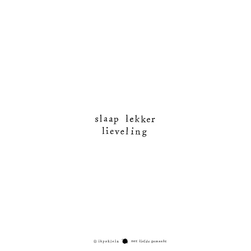 [LMP005] slaap lekker lieveling