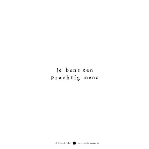 [LMP008] je bent een prachtig mens