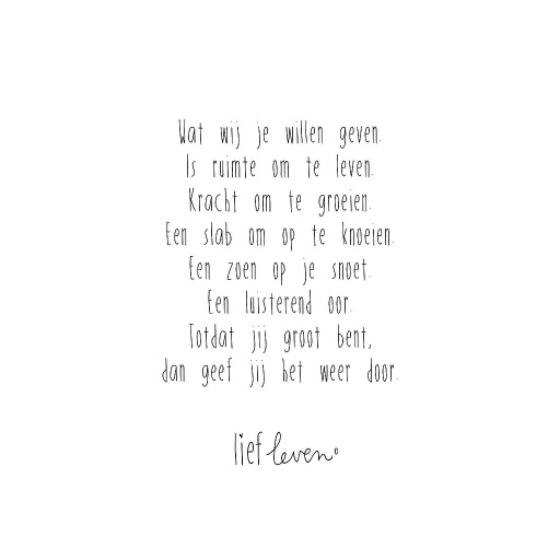 [LFLP009] wat wij je willen geven is ruimte om te leven ....