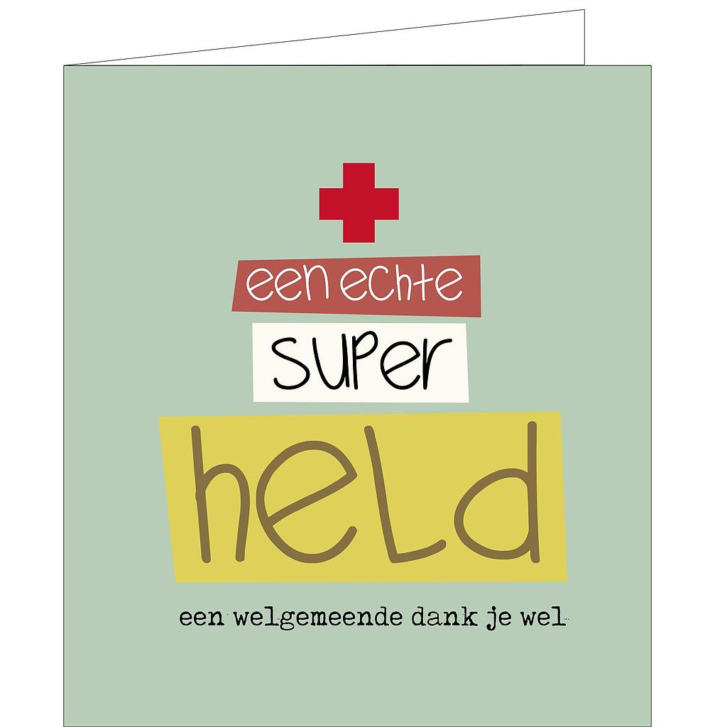een echte super held een welgemeende dank je wel | Mailboxcards