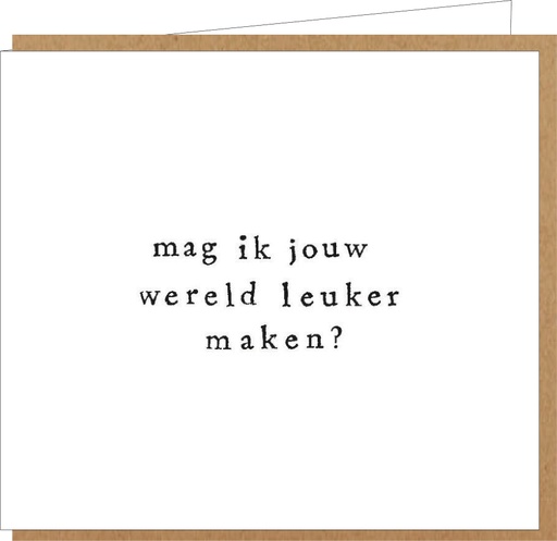 [LM028] mag ik jouw wereld leuker maken ?