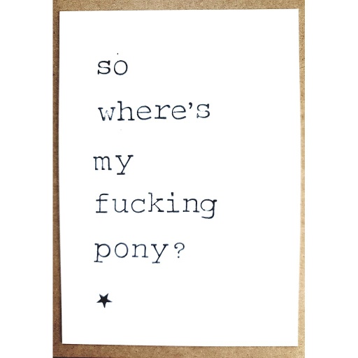 [PBMK165] So where's my fucking pony?