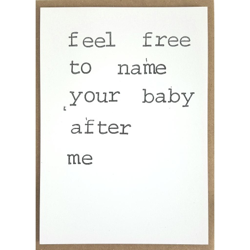 [PBM040] Feel free to name your baby after me
